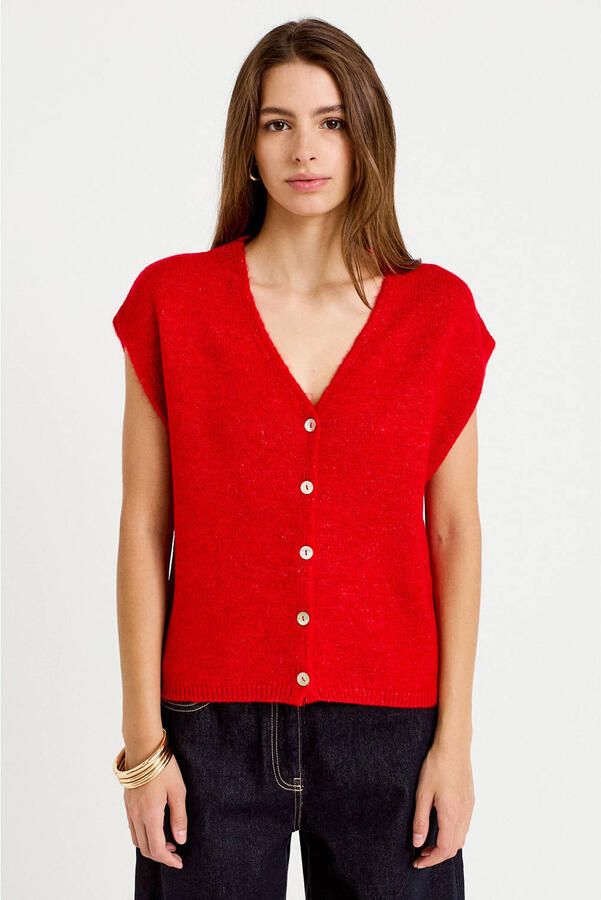 Cache gilet rood - Foto 2