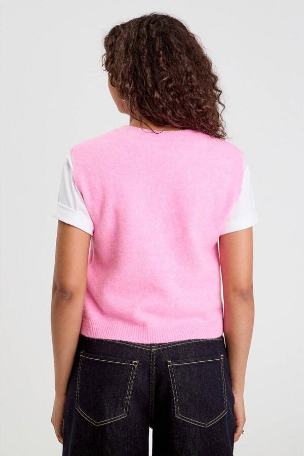 Cache gilet roze - Foto 3