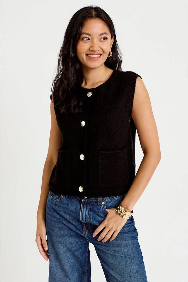 Cache gilet zwart