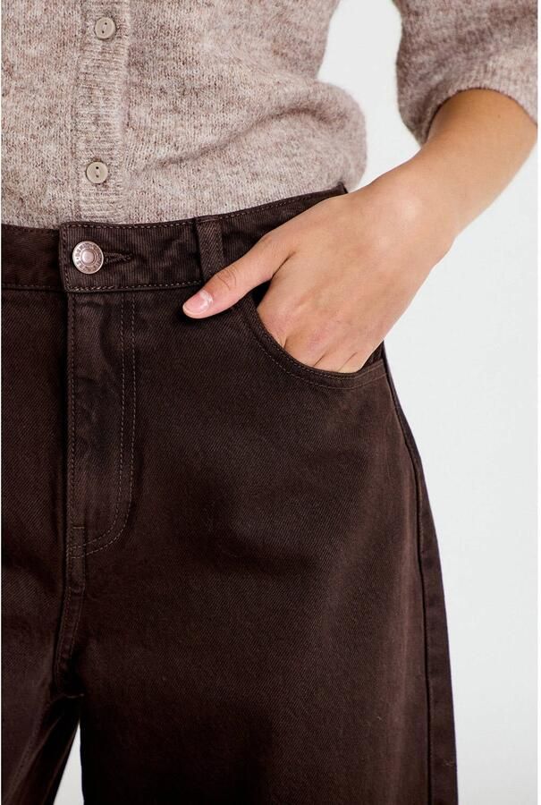 Cache high waist barrel jeans donkerbruin - Foto 2