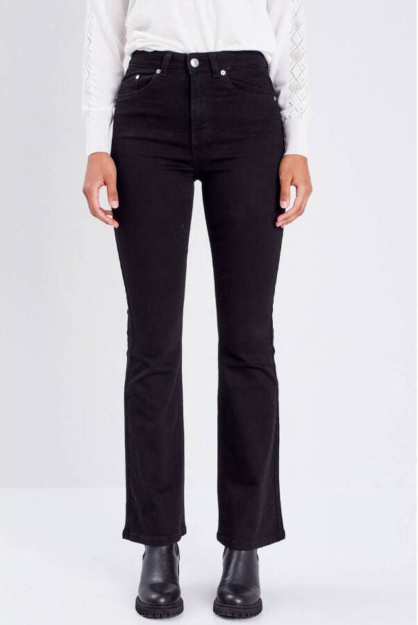 Cache high waist bootcut jeans black denim