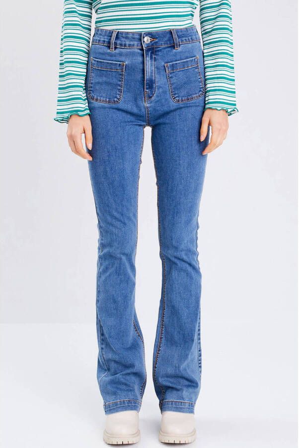 Cache high waist flared jeans blauw