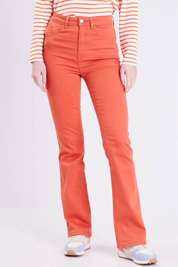 Cache high waist flared jeans oranje