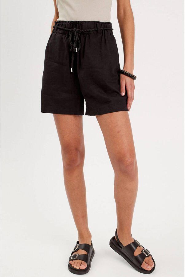 Cache high waist loose fit short zwart - Foto 2