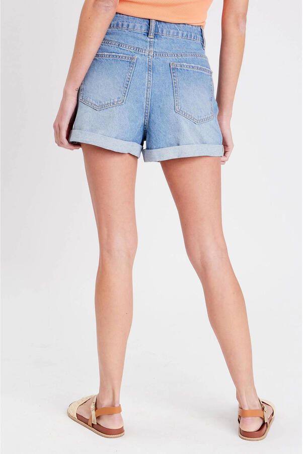 Cache high waist mom denim short light blue - Foto 2