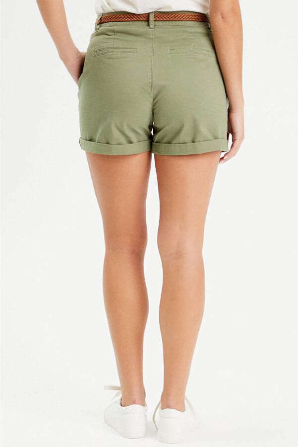 Cache high waist regular fit short groen