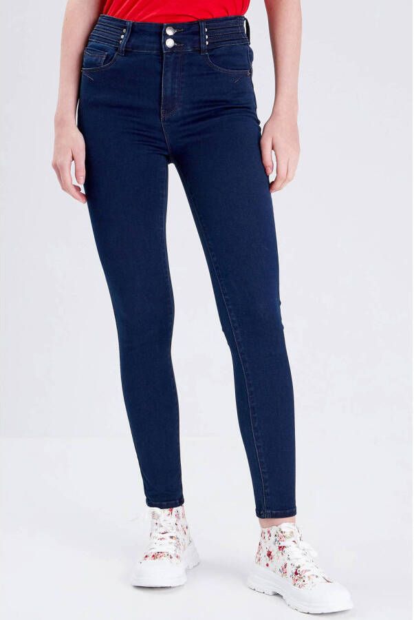 Cache high waist skinny jeans denim blue black