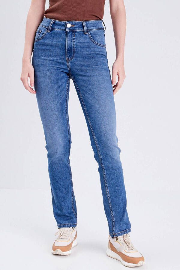 Cache high waist regular fit jeans denim stone
