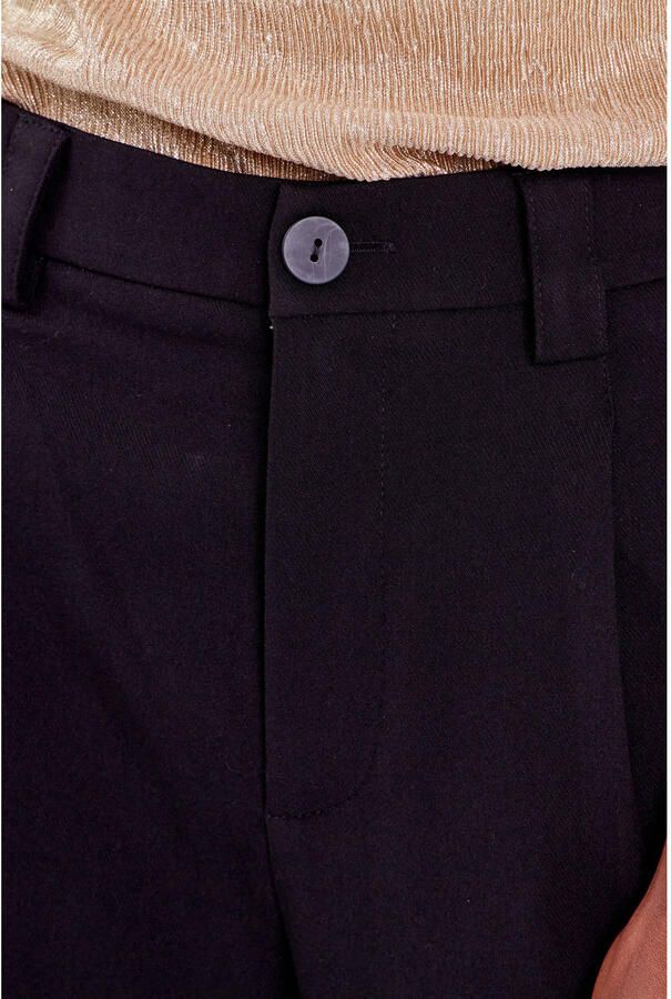 Cache high waist straight fit pantalon zwart - Foto 2