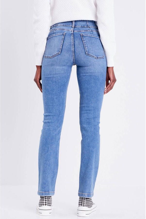Cache high waist straight leg jeans denim double stone - Foto 2