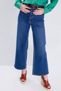 Cache high waist wide leg jeans denim stone