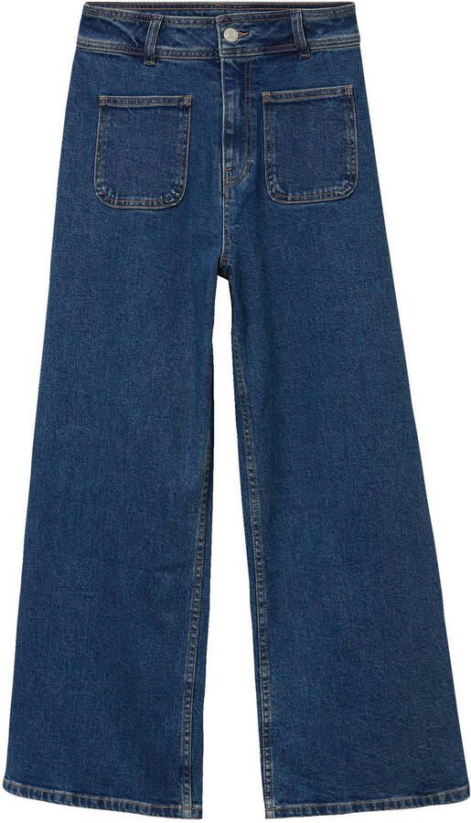 Cache high waist wide leg jeans donkerblauw - Foto 3