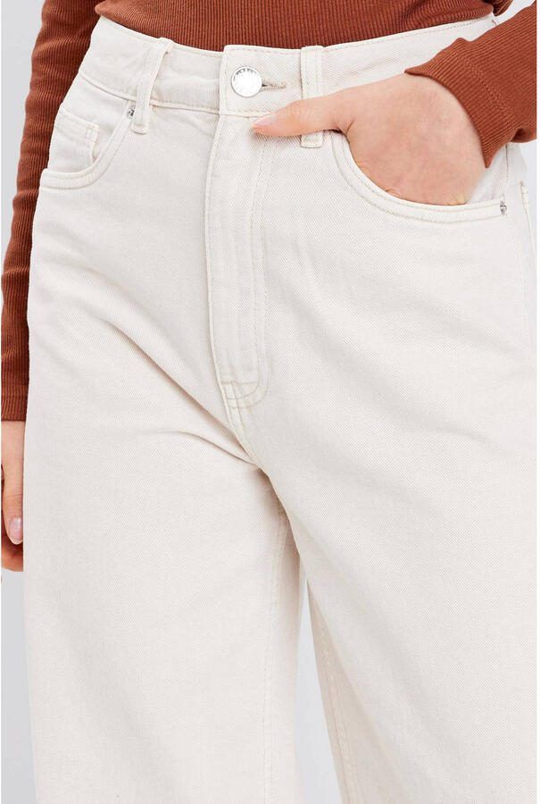 Cache high waist wide leg jeans ecru - Foto 2