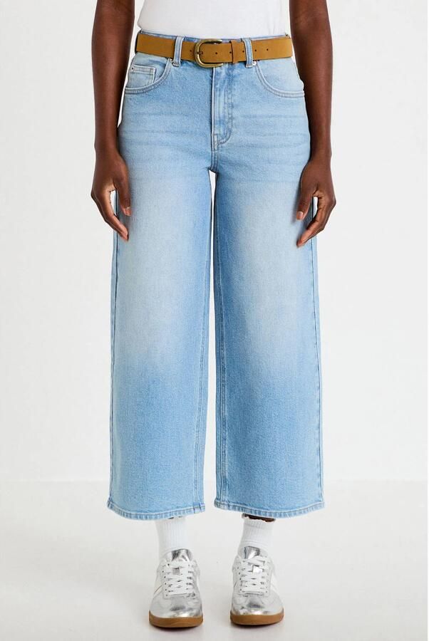 Cache high waist wide leg jeans lichtblauw