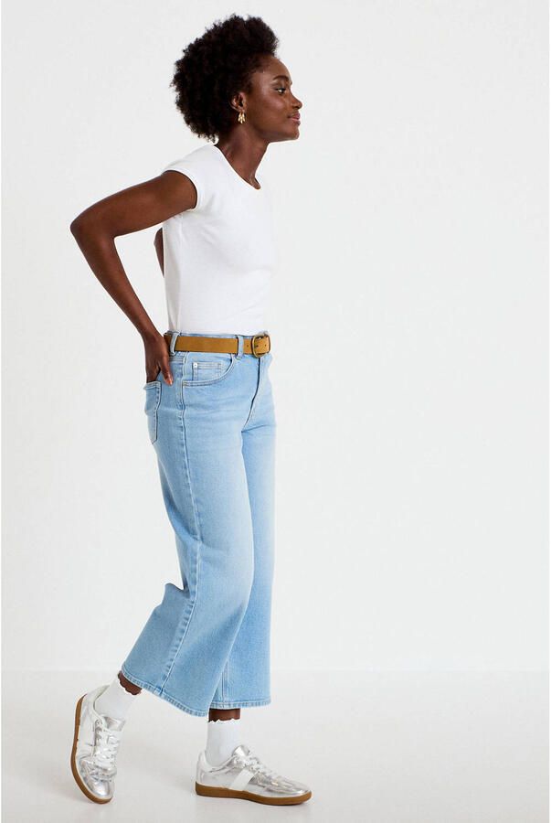 Cache high waist wide leg jeans lichtblauw - Foto 2
