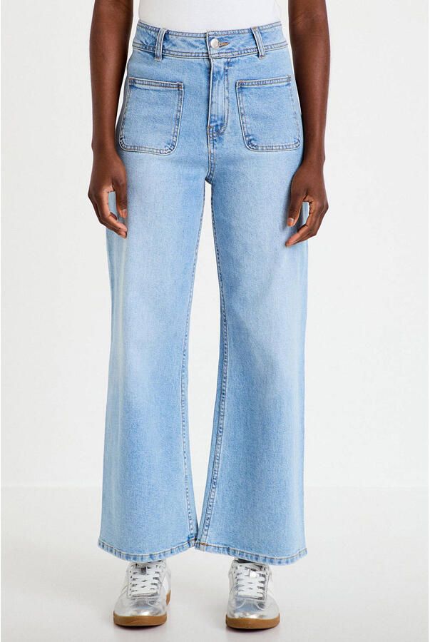 Cache high waist wide leg jeans lichtblauw