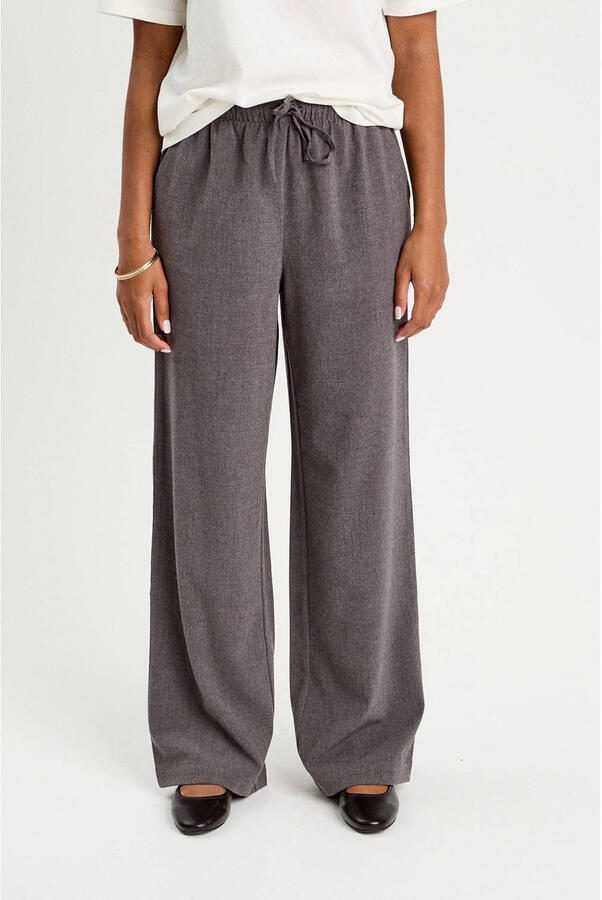 Cache high waist broek grijs