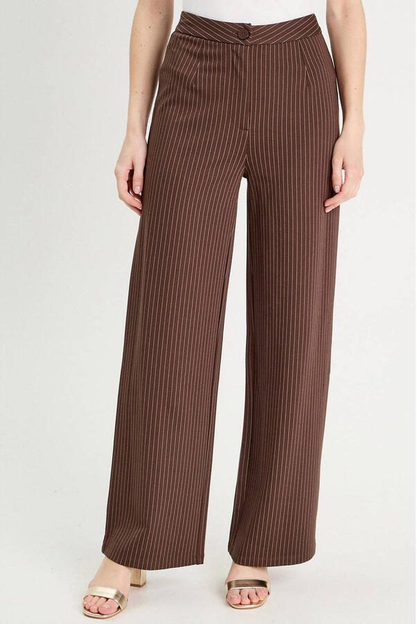 Cache high waist casual broek bruin