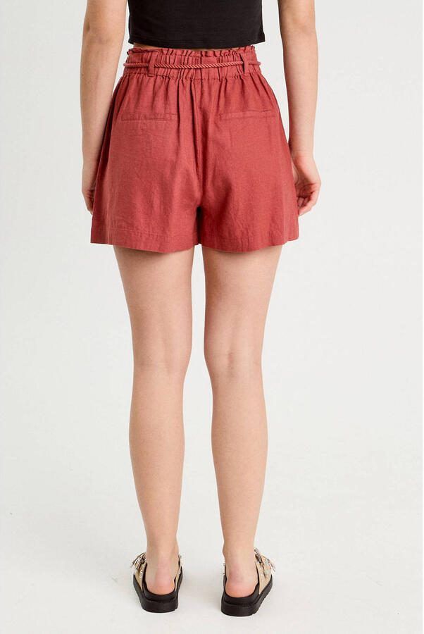 Cache high waist casual short roodbruin - Foto 3