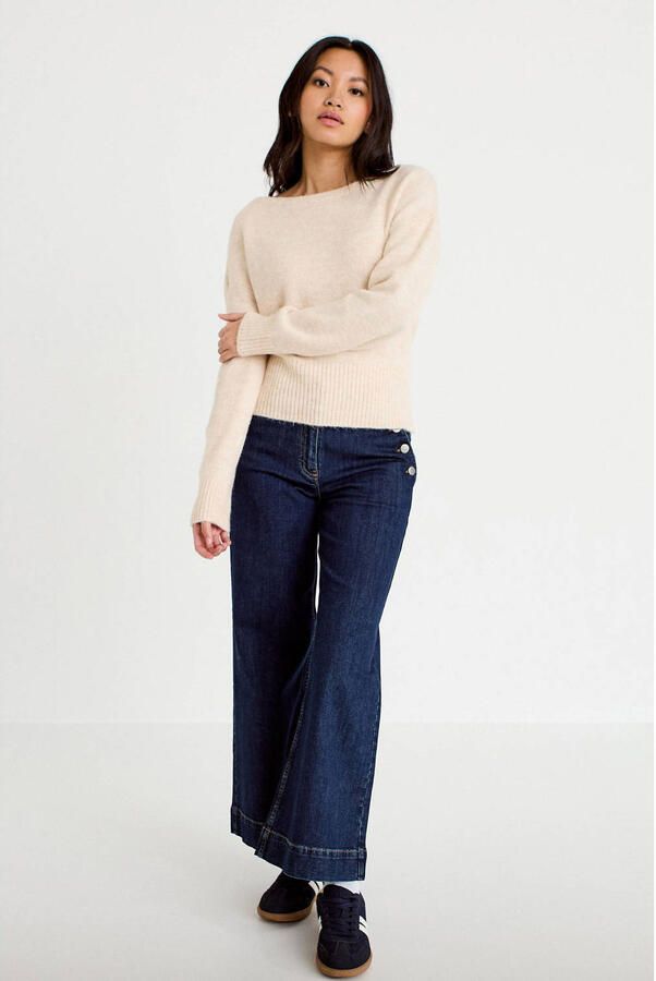 Cache high waist cropped jeans dark blue denim - Foto 3