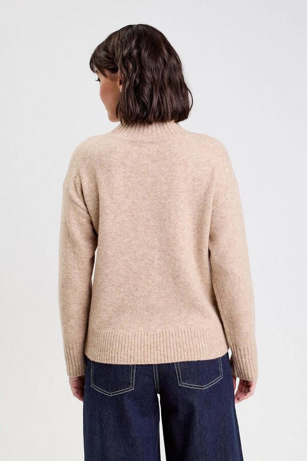 Cache gebreide trui met wol beige - Foto 2