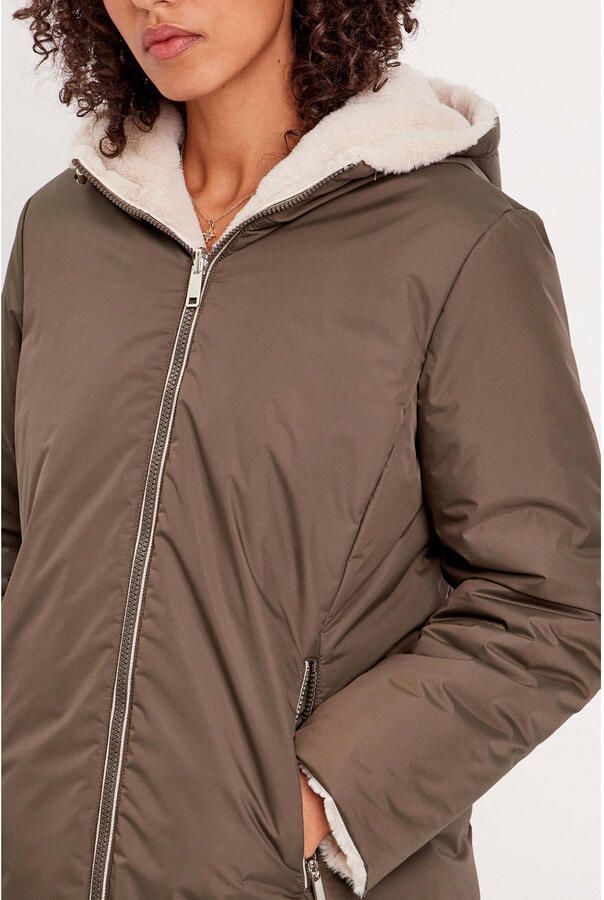 Cache reversible jas donkergroen