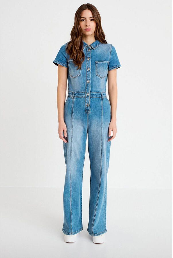 Cache jumpsuit medium blue denim