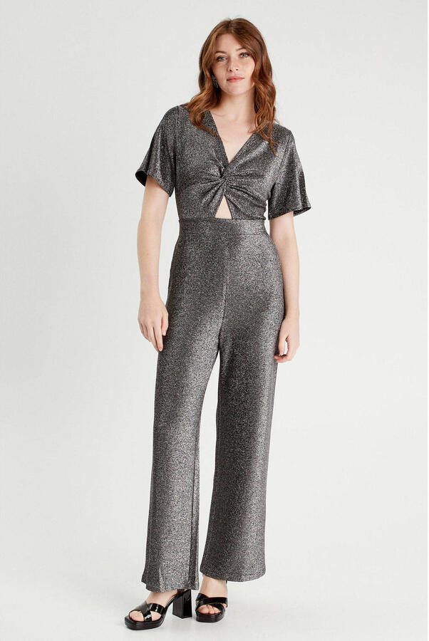 Cache jumpsuit met glitter zilver - Foto 3