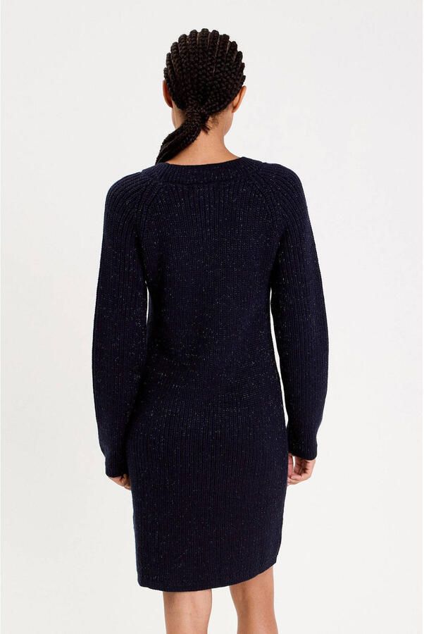 Cache jurk met glitter donkerblauw - Foto 2