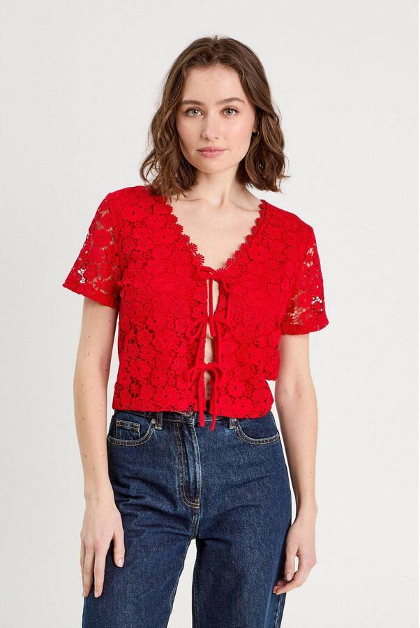 Cache kanten top rood