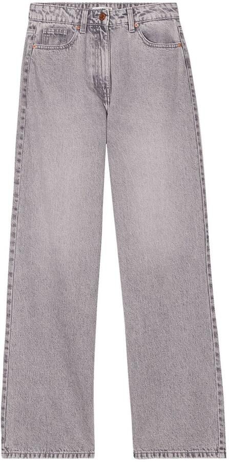 Cache high waist wide leg jeans grey
