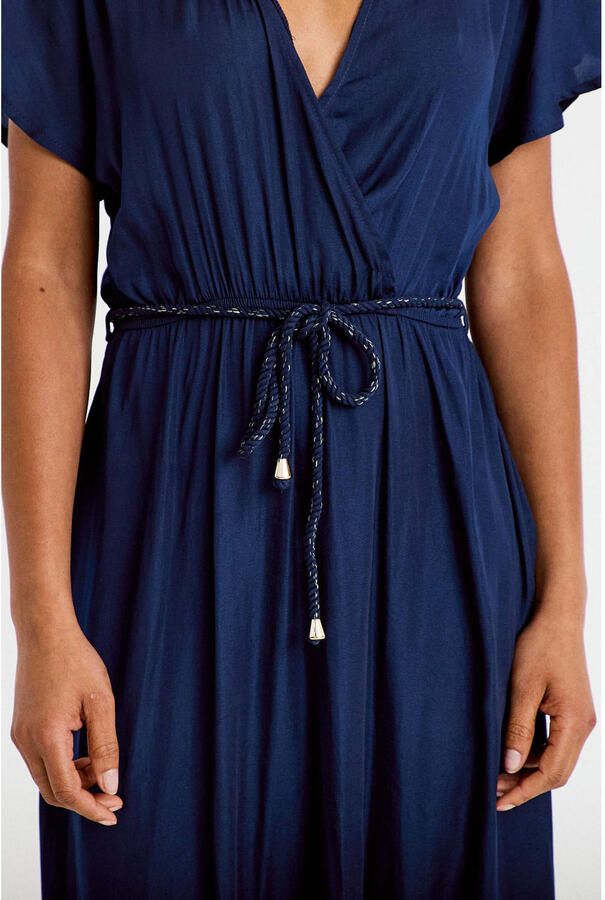 Cache midi jurk marineblauw