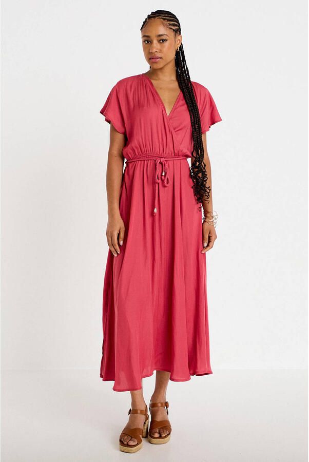 Cache midi jurk roze - Foto 3
