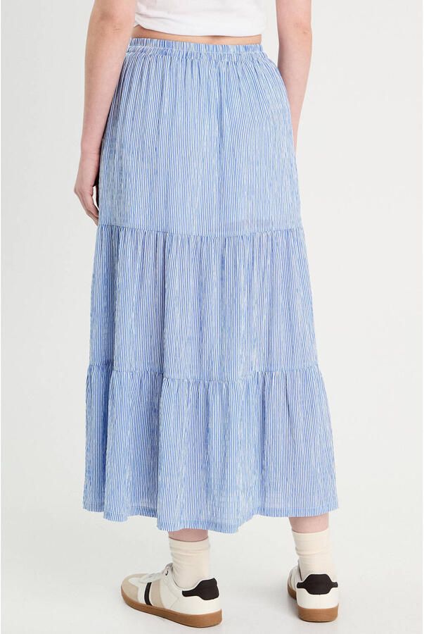 Cache midi rok blauw - Foto 3
