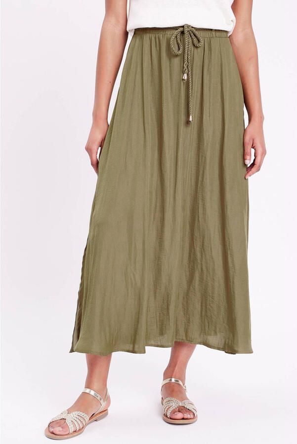 Cache midi rok kakigroen