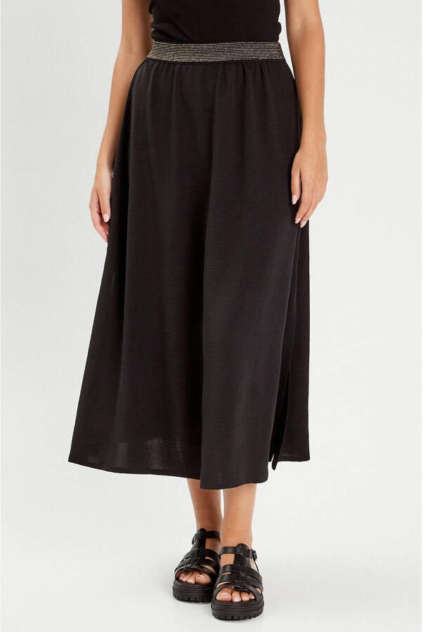 Cache midi rok zwart