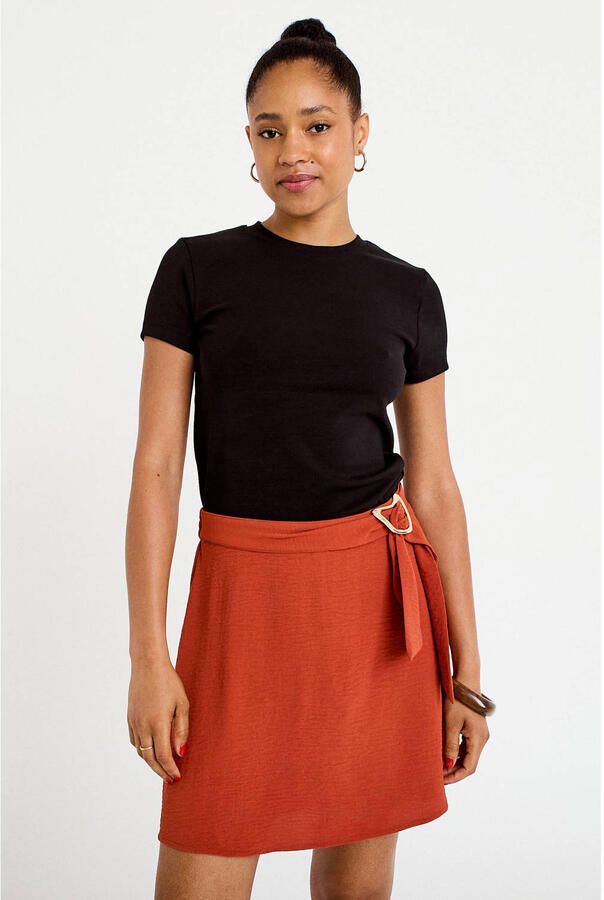 Cache mini skort donker oranje