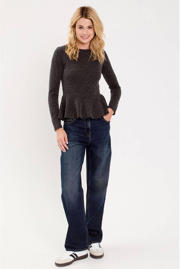 Cache peplum top antraciet - Foto 3