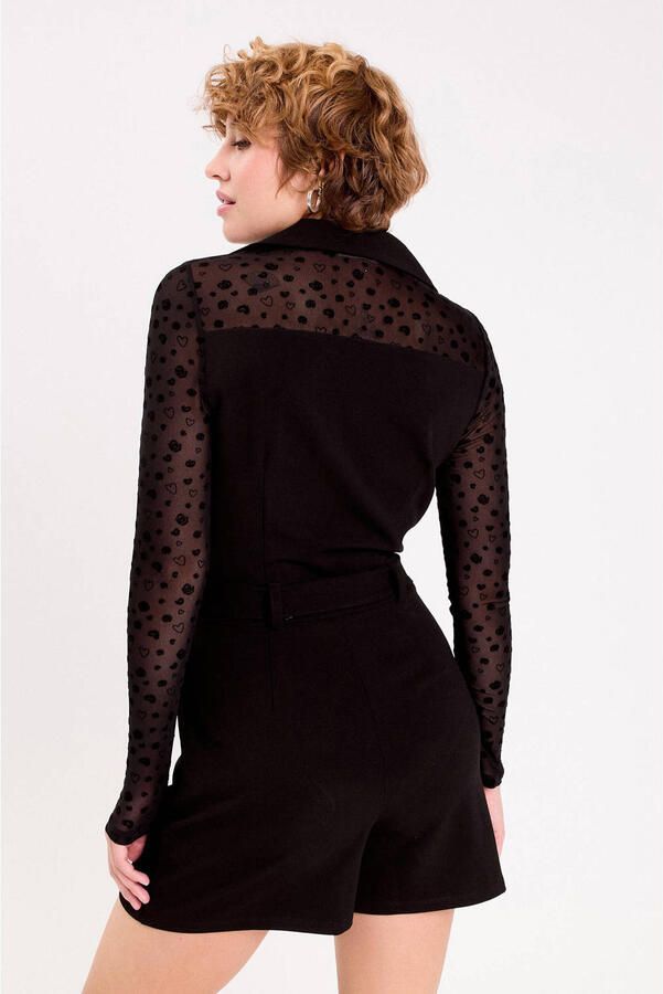 Cache playsuit zwart - Foto 2