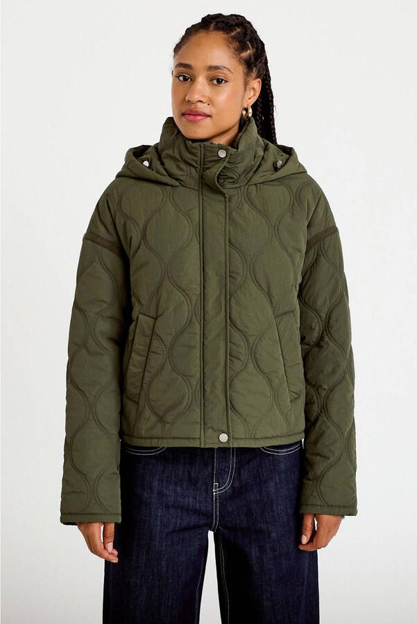 Cache quilted tussenjas donkergroen
