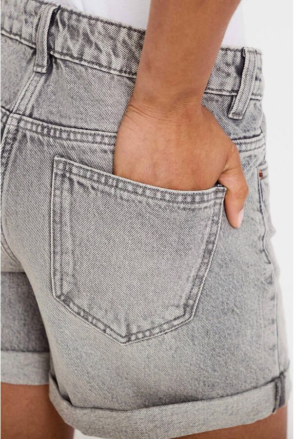 Cache regular high waist short grey denim - Foto 2