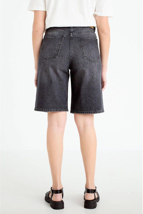 Cache regular waist denim short black - Foto 3