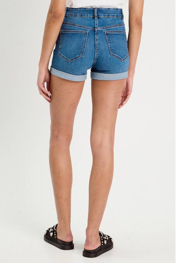 Cache regular waist short medium blue denim - Foto 3