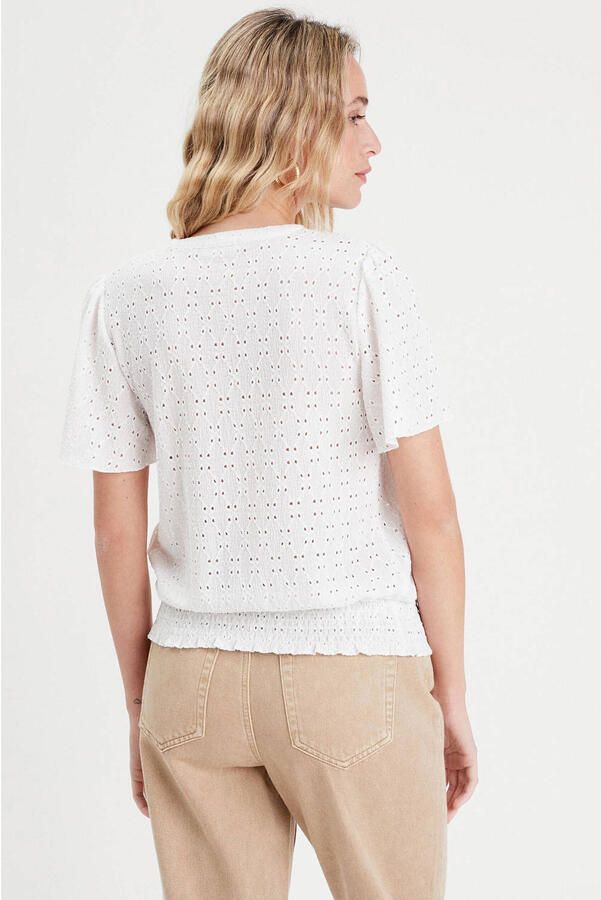 Cache semi-transparante top wit
