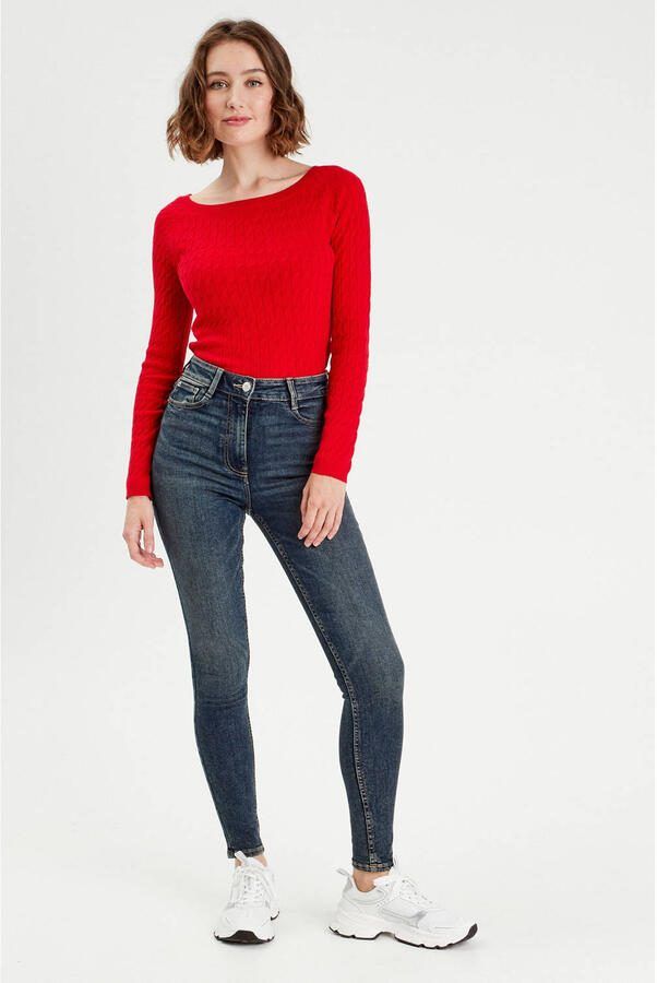 Cache skinny jeans dark blue denim - Foto 2