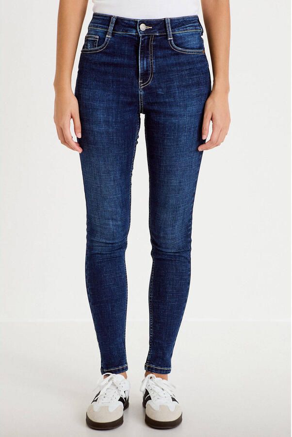 Cache skinny jeans donkerblauw