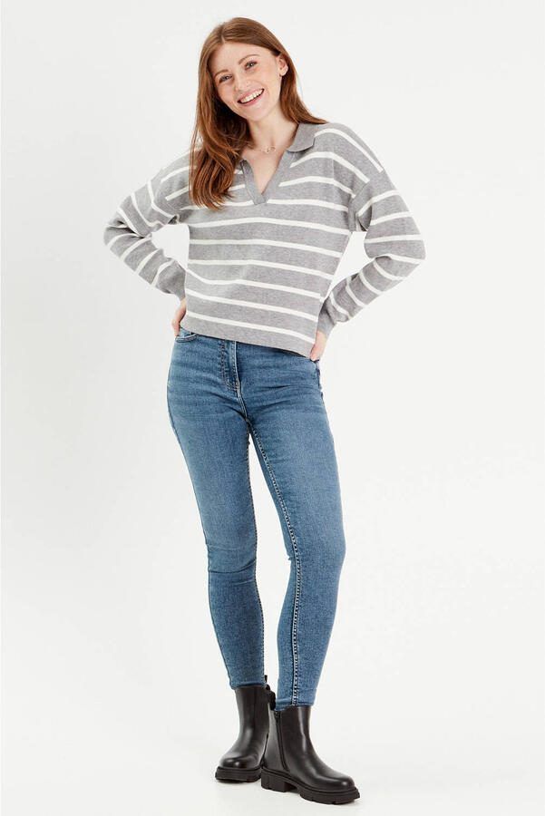 Cache skinny jeans medium blue denim - Foto 2