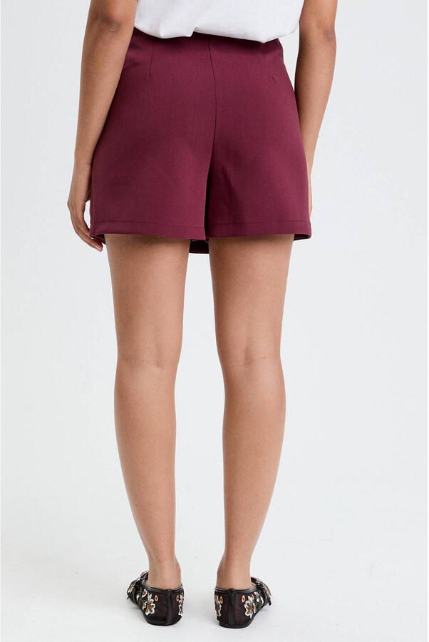 Cache skort met split donkerrood - Foto 2
