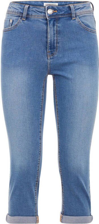 Cache slim fit capri jeans light blue