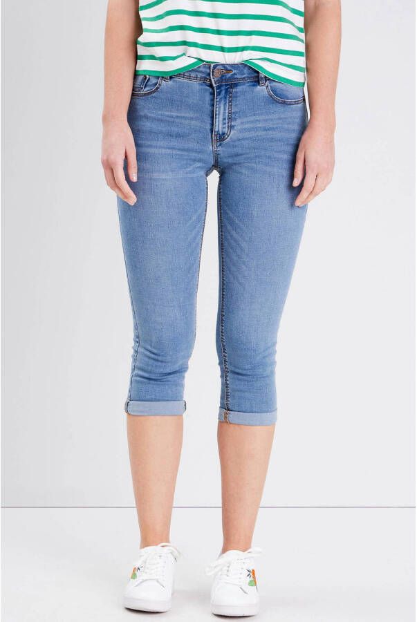 Cache slim fit capri jeans medium blue